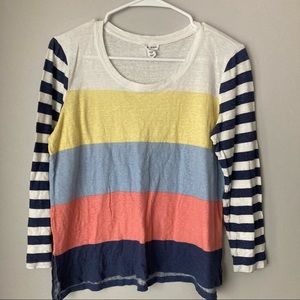 Tribal Jean Striped Top